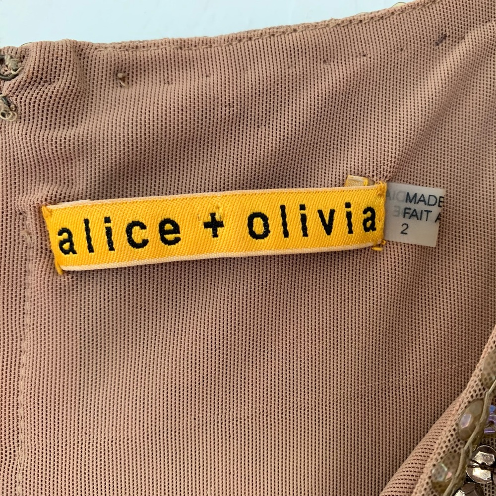 Alice & Olivia Zigzag Sequin Shift Party Dress. S… - image 8